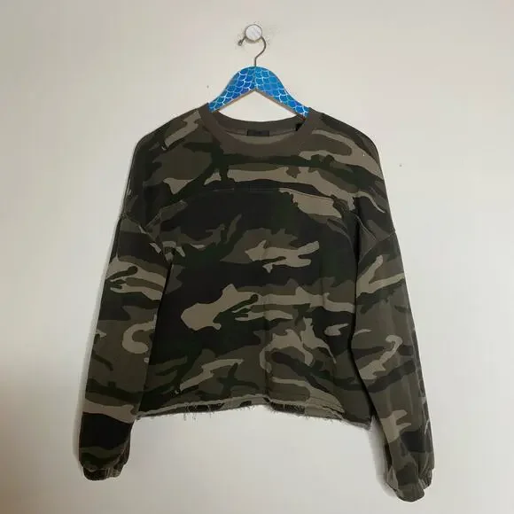 ATM ANTHONY THOMAS MELILLO French Terry Jungle Camo Crewneck Sweatshirt Small - Picture 11 of 11